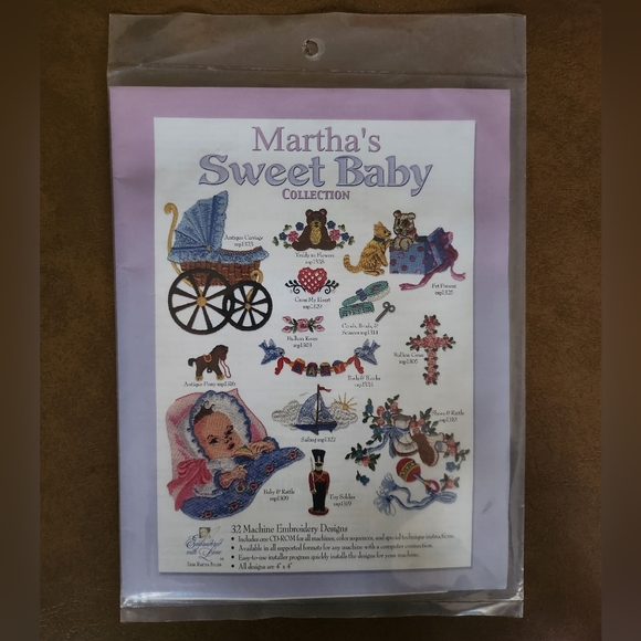 Martha's CD Sweet Baby Collection 32 Machine Embroidery Designs - Picture 2 of 5